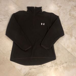 Brown fleece quarter zip pull over
